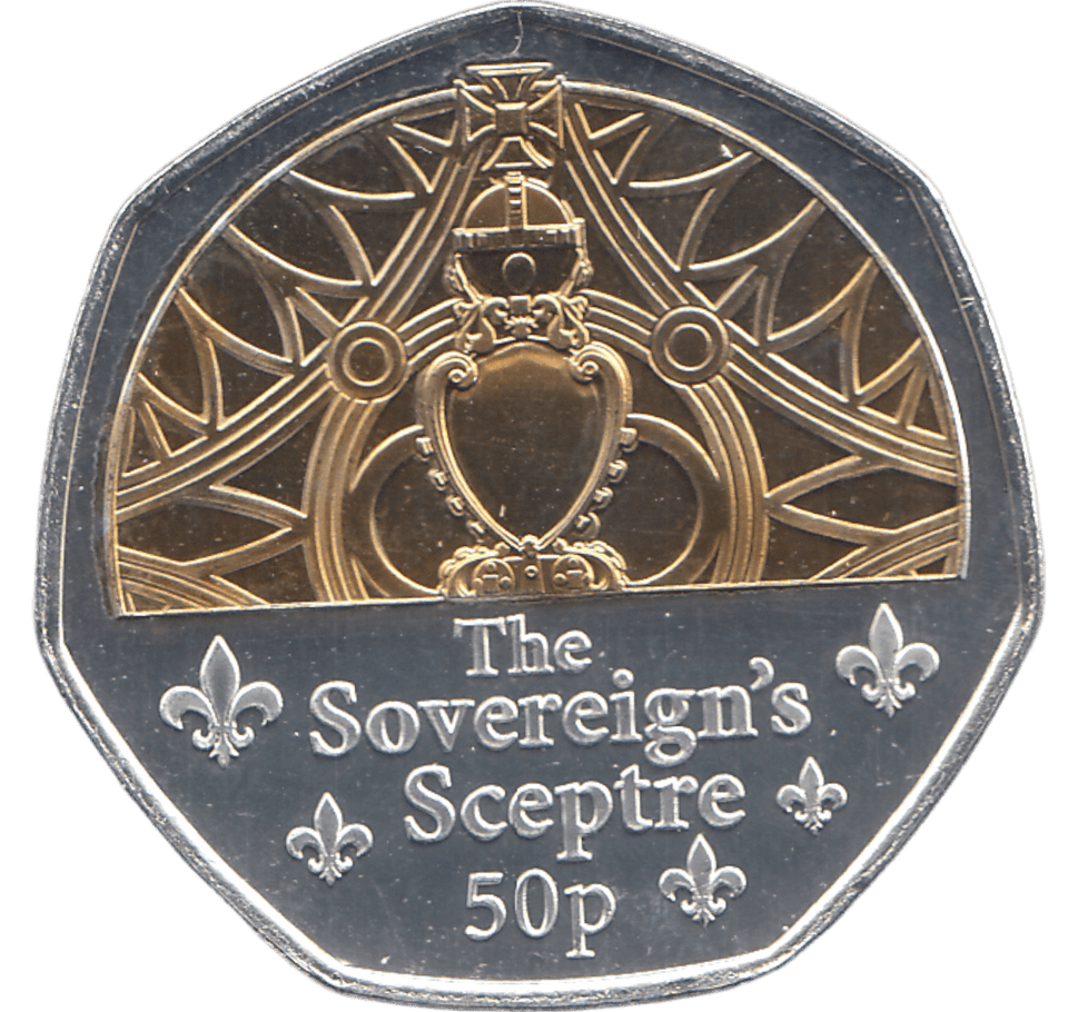 2023 50 PENCE THE SOVEREIGNS SCEPTRE ( BU ) - WORLD COINS - Cambridgeshire Coins