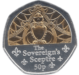 2023 50 PENCE THE SOVEREIGNS SCEPTRE ( BU ) - WORLD COINS - Cambridgeshire Coins