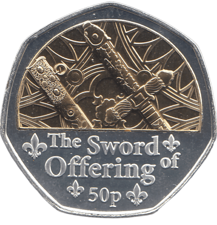 2023 50 PENCE THE SWORD OF OFFERING ( BU ) - WORLD COINS - Cambridgeshire Coins