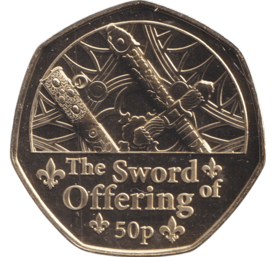 2023 50 PENCE THE SWORD OF OFFERING ( BU ) - WORLD COINS - Cambridgeshire Coins