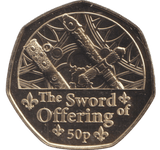 2023 50 PENCE THE SWORD OF OFFERING ( BU ) - WORLD COINS - Cambridgeshire Coins