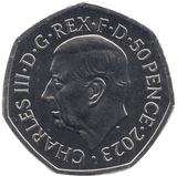 2023 50P CORONATION OF KING CHARLES III ( BU ) - WORLD COINS - Cambridgeshire Coins