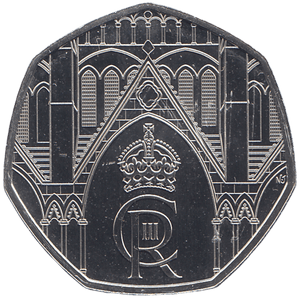 2023 50P CORONATION OF KING CHARLES III ( BU ) - WORLD COINS - Cambridgeshire Coins