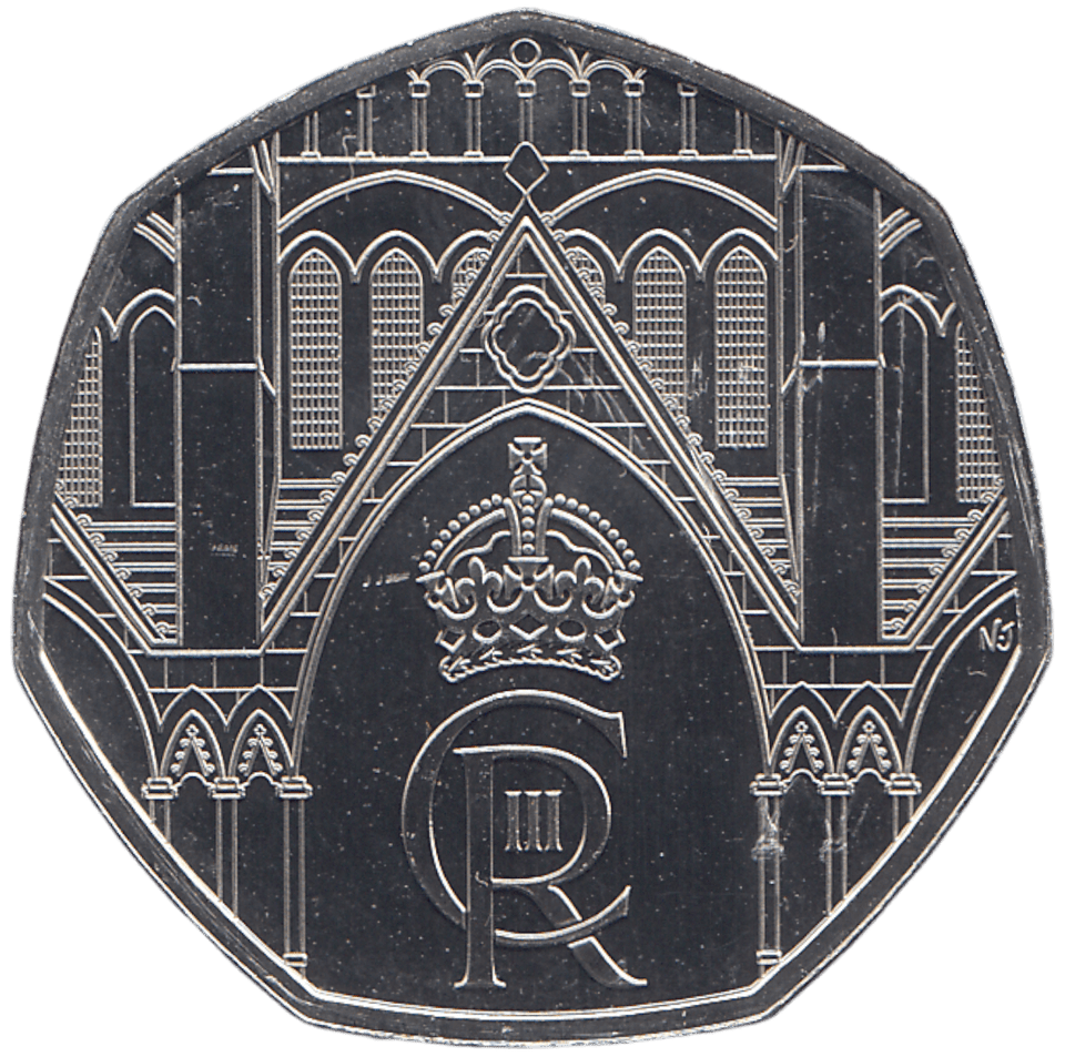 2023 50P CORONATION OF KING CHARLES III ( BU ) - WORLD COINS - Cambridgeshire Coins