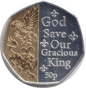 2023 50P 'GOD SAVE OUR GRACIOUS KING' ISLE OF MAN - WORLD COINS - Cambridgeshire Coins