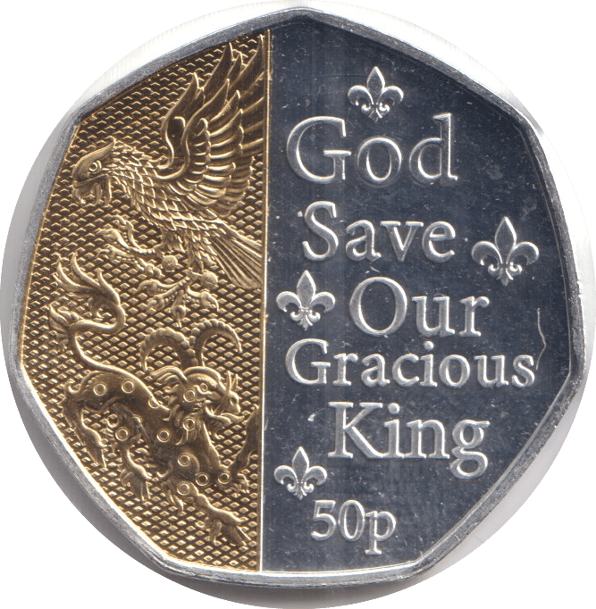 2023 50P 'GOD SAVE OUR GRACIOUS KING' ISLE OF MAN - WORLD COINS - Cambridgeshire Coins