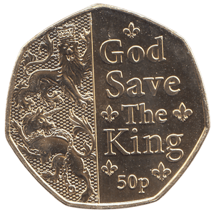 2023 50P GOD SAVE THE KING ( BU ) - WORLD COINS - Cambridgeshire Coins
