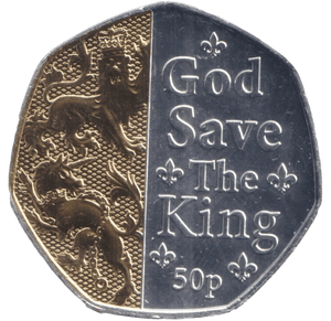 2023 50P 'GOD SAVE THE KING' ISLE OF MAN - 50P REGIONAL ISSUE - Cambridgeshire Coins