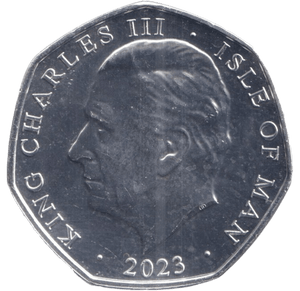 2023 50P 'GOD SAVE THE KING' ISLE OF MAN - 50P REGIONAL ISSUE - Cambridgeshire Coins