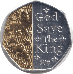 2023 50P 'GOD SAVE THE KING' ISLE OF MAN - WORLD COINS - Cambridgeshire Coins