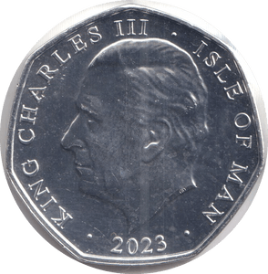 2023 50P 'GOD SAVE THE KING' ISLE OF MAN - WORLD COINS - Cambridgeshire Coins