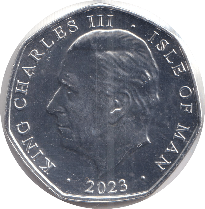 2023 50P 'GOD SAVE THE KING' ISLE OF MAN - WORLD COINS - Cambridgeshire Coins