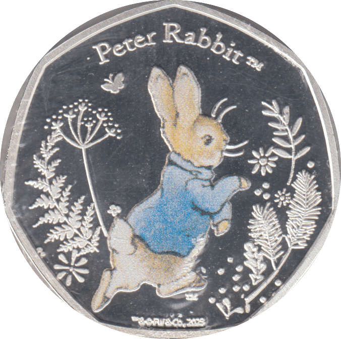 2023 50P PETER RABBIT SILVER PLATED 50p PROOF Cambridgeshire Coins ...