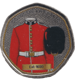 2023 50P SHAPED COIN COLDSTREAM GUARDS - 50P SHAPED COIN - Cambridgeshire Coins