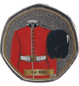 2023 50P SHAPED COIN GRENADIER GUARDS - 50P SHAPED COIN - Cambridgeshire Coins