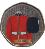 2023 50P SHAPED COIN GRENADIER GUARDS - 50P SHAPED COIN - Cambridgeshire Coins