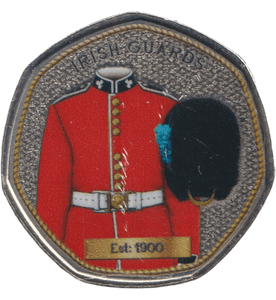 2023 50P SHAPED COIN IRISH GUARDS - 50P SHAPED COIN - Cambridgeshire Coins