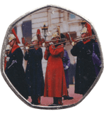2023 50P SHAPED COIN LONG TO REIGN OVER US BAND OF THE HOUSEHOLD CAVALRY - 50P SHAPED COIN - Cambridgeshire Coins