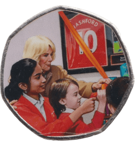 2023 50P SHAPED COIN LONG TO REIGN OVER US CAMILLA WITH THE PUBLIC - 50P SHAPED COIN - Cambridgeshire Coins