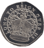 2023 50P SHAPED COIN LONG TO REIGN OVER US CHARLES III AND CAMILLA GARTER DAY SERVICE - 50P SHAPED COIN - Cambridgeshire Coins