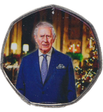 2023 50P SHAPED COIN LONG TO REIGN OVER US CHARLES III CHRISTMAS PORTRAIT - 50P SHAPED COIN - Cambridgeshire Coins