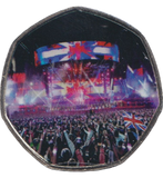 2023 50P SHAPED COIN LONG TO REIGN OVER US CHARLES III CORONATION CONCERT - 50P SHAPED COIN - Cambridgeshire Coins