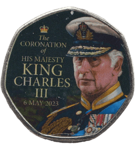 2023 50P SHAPED COIN LONG TO REIGN OVER US CHARLES III CORONATION PORTRAIT - 50P SHAPED COIN - Cambridgeshire Coins
