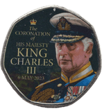 2023 50P SHAPED COIN LONG TO REIGN OVER US CHARLES III CORONATION PORTRAIT - 50P SHAPED COIN - Cambridgeshire Coins