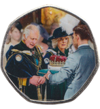 2023 50P SHAPED COIN LONG TO REIGN OVER US CHARLES III HONOURS OF SCOTLAND - 50P SHAPED COIN - Cambridgeshire Coins