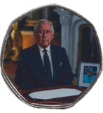 2023 50P SHAPED COIN LONG TO REIGN OVER US CHARLES III PORTRAIT - 50P SHAPED COIN - Cambridgeshire Coins