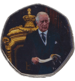 2023 50P SHAPED COIN LONG TO REIGN OVER US CHARLES III PORTRAIT - 50P SHAPED COIN - Cambridgeshire Coins