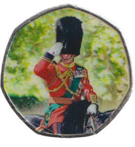 2023 50P SHAPED COIN LONG TO REIGN OVER US CHARLES III TROOPING THE COLOUR CEREMONY - 50P SHAPED COIN - Cambridgeshire Coins