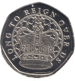 2023 50P SHAPED COIN LONG TO REIGN OVER US CHARLES III WITH NHS STAFF - 50P SHAPED COIN - Cambridgeshire Coins
