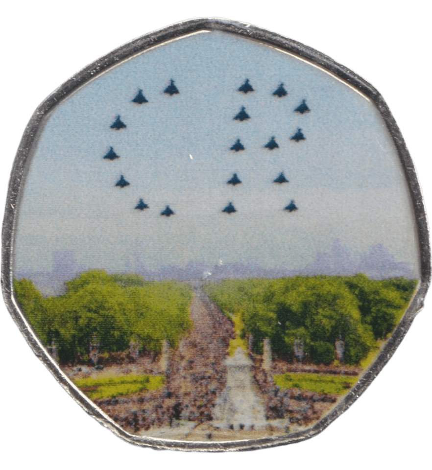 2023 50P SHAPED COIN LONG TO REIGN OVER US CONCORDE FIRST FLIGHT 50TH ANNIVERSARY - 50P SHAPED COIN - Cambridgeshire Coins