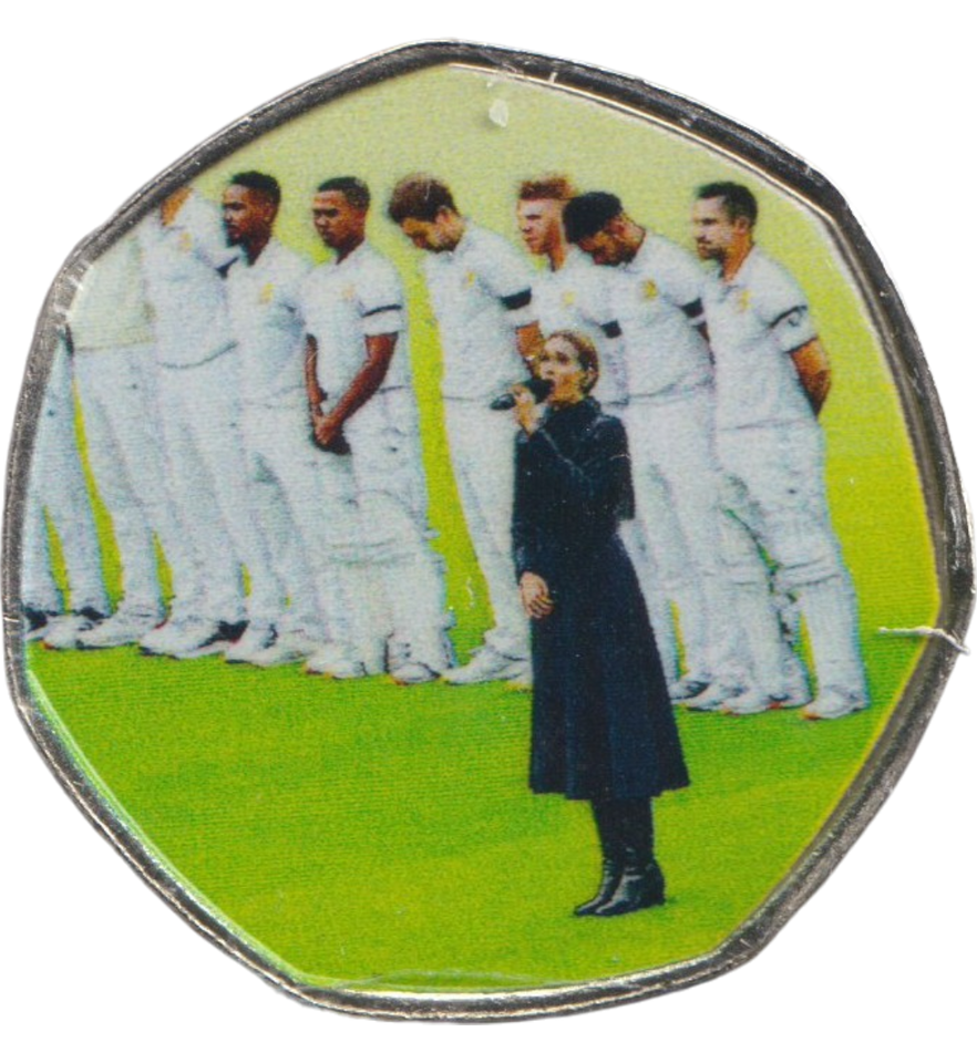 2023 50P SHAPED COIN LONG TO REIGN OVER US CRICKET WORLD CUP - 50P SHAPED COIN - Cambridgeshire Coins