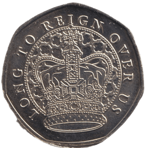2023 50P SHAPED COIN LONG TO REIGN OVER US KING CHARLES II LIZ TRUSS - 50P SHAPED COIN - Cambridgeshire Coins