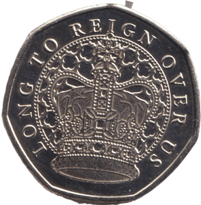 2023 50P SHAPED COIN LONG TO REIGN OVER US KING CHARLES III LAVENDER - 50P SHAPED COIN - Cambridgeshire Coins