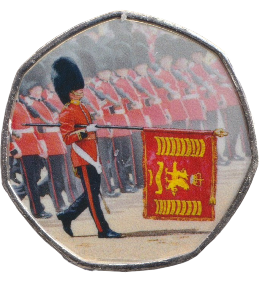 2023 50P SHAPED COIN LONG TO REIGN OVER US TROOPING THE COLOUR CEREMONY - 50P SHAPED COIN - Cambridgeshire Coins
