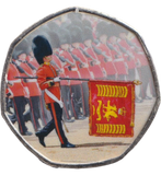 2023 50P SHAPED COIN LONG TO REIGN OVER US TROOPING THE COLOUR CEREMONY - 50P SHAPED COIN - Cambridgeshire Coins