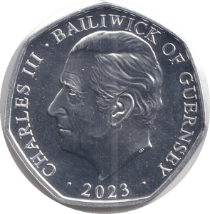 2023 50P THE SOVEREIGN'S SCEPTRE BAILIWICK OF GUERNSEY - WORLD COINS - Cambridgeshire Coins