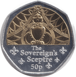 2023 50P THE SOVEREIGN'S SCEPTRE BAILIWICK OF GUERNSEY - WORLD COINS - Cambridgeshire Coins