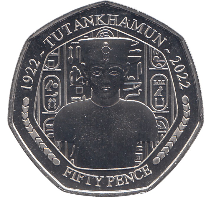 2023 50P TORSO OF TUTANKHAMUN ( BU ) - £5 BU - Cambridgeshire Coins