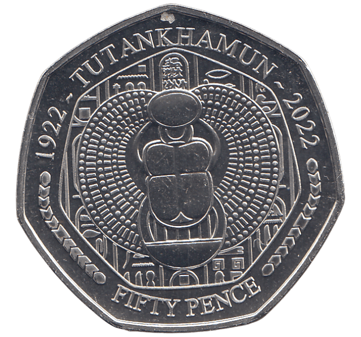 2023 50P TUTANKHAMUN NAME PENDANT ( BU ) - £5 BU - Cambridgeshire Coins