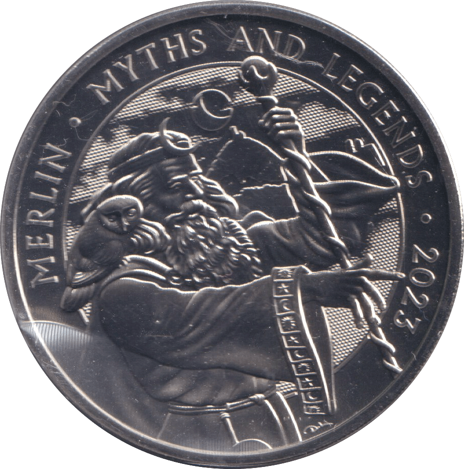 2023 BRILLIANT UNCIRCULATED £5 COIN MERLIN BU - £5 BU - Cambridgeshire Coins