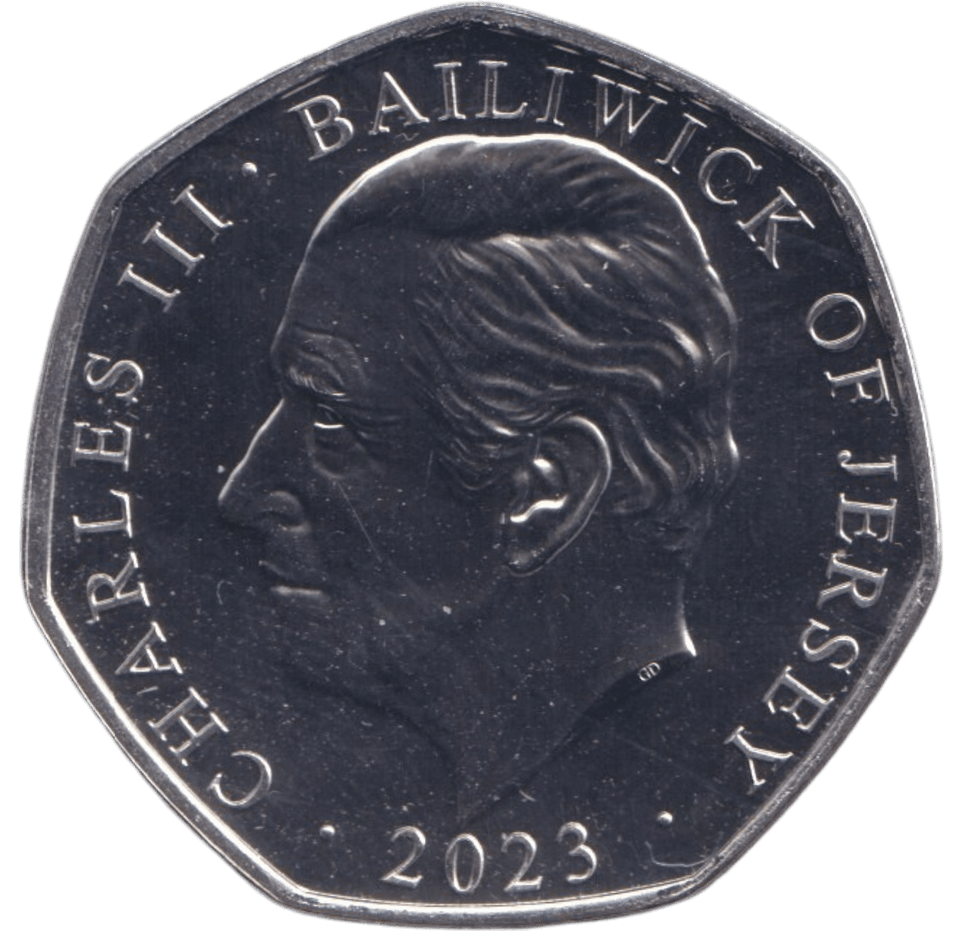 2023 BU 50P BUCKINGHAM PALACE JERSEY - 50p BU - Cambridgeshire Coins