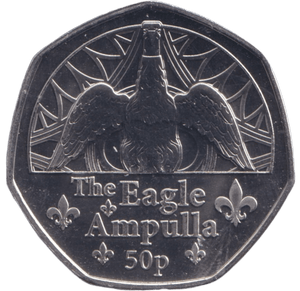 2023 BU 50P THE EAGLE AMPULLA GUERNSEY - 50p BU - Cambridgeshire Coins