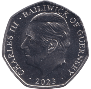 2023 BU 50P THE SOVEREIGN ORB GUERNSEY - 50p BU - Cambridgeshire Coins