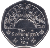 2023 BU 50P THE SOVEREIGN ORB GUERNSEY - 50p BU - Cambridgeshire Coins