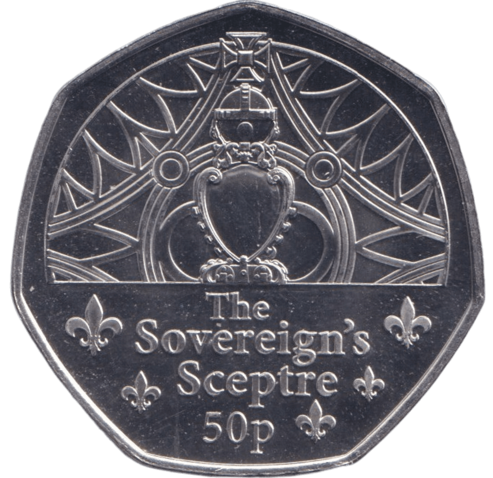 2023 BU 50P THE SOVEREIGN SCEPTRE GUERNSEY - 50p BU - Cambridgeshire Coins