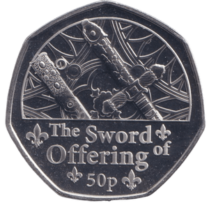 2023 BU 50P THE SWORD OF OFFERING GUERNSEY - 50p BU - Cambridgeshire Coins